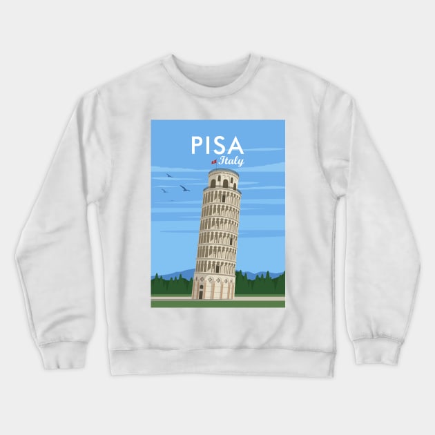 The Leaning Tower of Pisa Crewneck Sweatshirt by creative.z